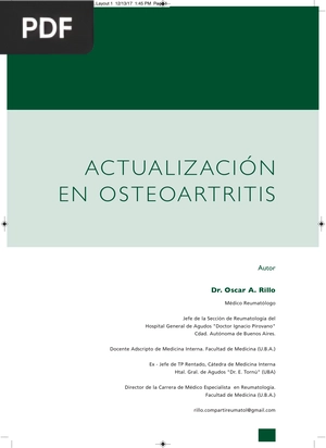 Actualización en osteoartritis