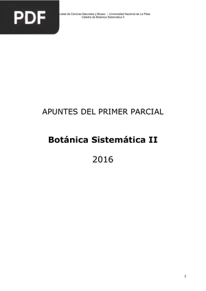 Botánica Sistemática II (Apuntes)