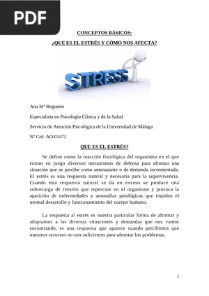 Conceptos Básicos. Qué es el estrés y cómo nos afecta.