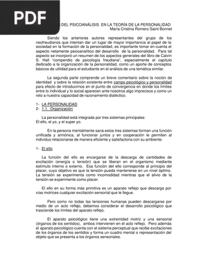 Conceptos del psicoanálisis en la teoría de la personalidad