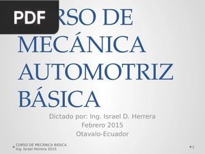 Curso de Mecánica Automotriz Básica