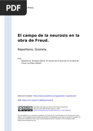 El campo de la neurosis en la obra de Freud
