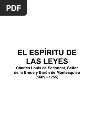 El espíritu de las leyes