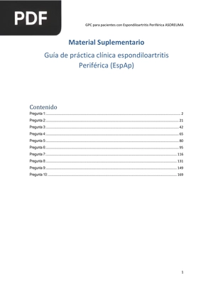 Guía de práctica clínica espondiloartritis Periférica (EspAp)