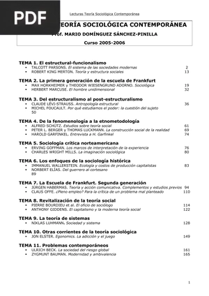 Lecturas teoría sociológica contemporánea