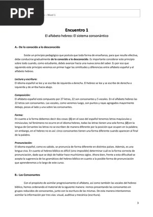 Manual de Hebreo Bíblico - Nivel 1