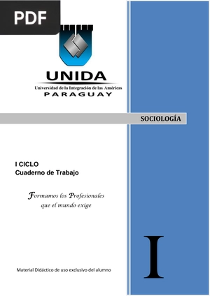 Sociología. Cuaderno de Trabajo