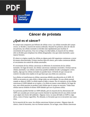 Cáncer de próstata