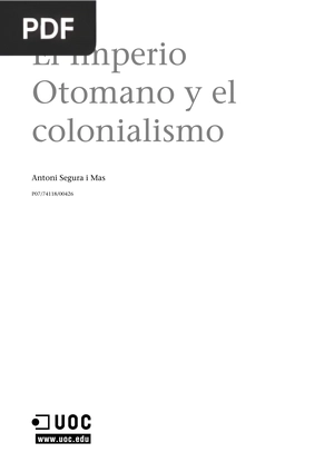 El imperio otomano y el colonialismo