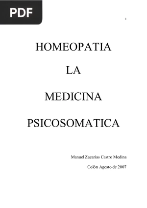 Homeopatia la Medicina Psicosomatica