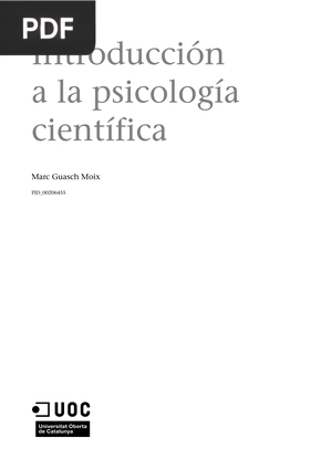 Introducción a la psicología científica