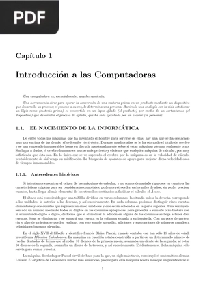 Introducción a las Computadoras