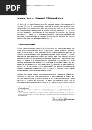 Introducción a los Sistemas de Telecomunicación