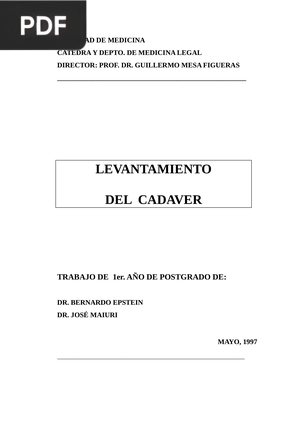 Levantamiento del cadáver