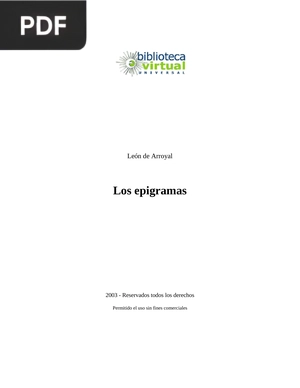 Los epigramas