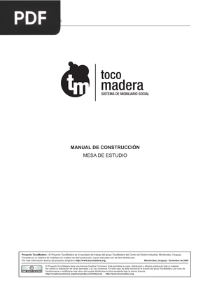 Manual de Construcción. Mesa de Estudio