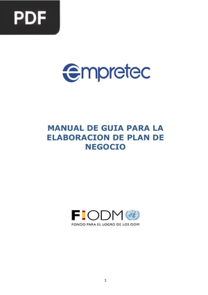 Manual de guía para la elaboración de un plan de negocio