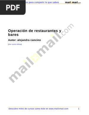 Operación de restaurantes y bares