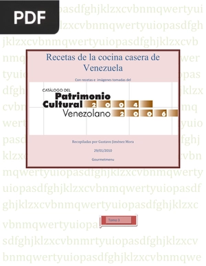 Recetas de la cocina casera de Venezuela