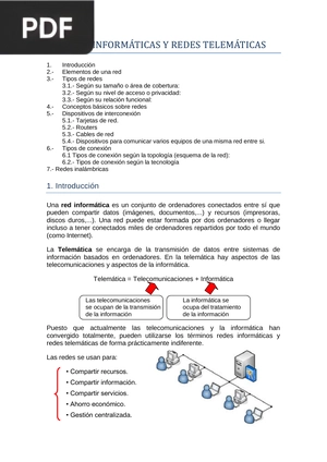 Redes Informáticas y Redes Telemáticas