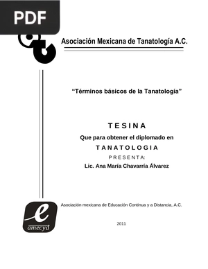 Términos básicos de la Tanatología