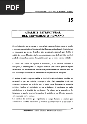 Análisis estructural del movimiento humano