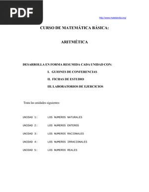 Curso de matemática básica: aritmética