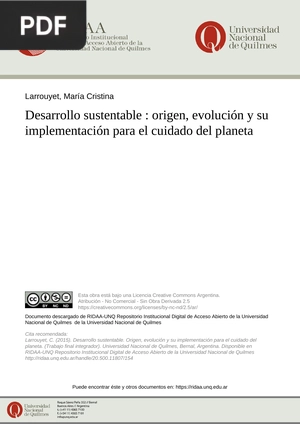 Desarrollo sustentable: origen, evolución y su implementación para el cuidado del planeta