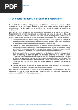 El diseño industrial y desarrollo del producto