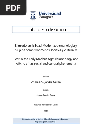 El miedo en la Edad Moderna: demonología y brujería como fenómenos sociales y culturales