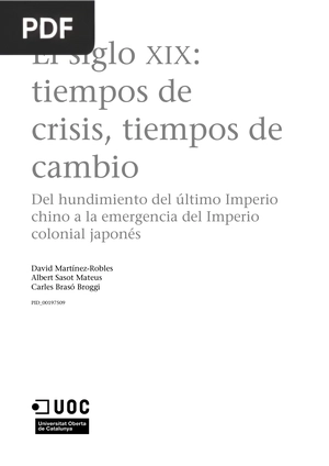 En el siglo XIX: tiempos de crisis, tiempos de cambio