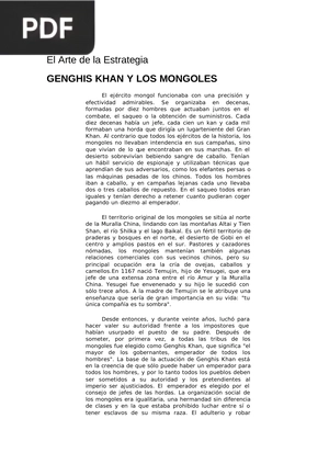 Genghis Khan y los mongoles (Artículo)