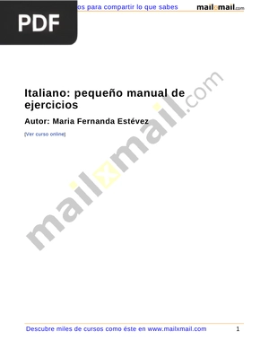 Italiano. Pequeño manual de ejercicios