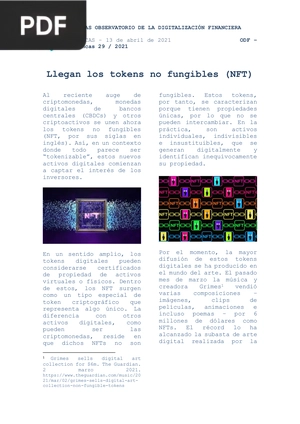 Llegan los tokens no fungibles (NFT) (Artículo)