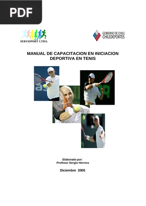 Manual de capacitación en iniciación deportiva en tenis