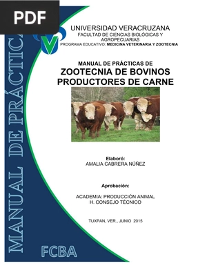 Manual de prácticas de zootecnia de bovinos productores de carne