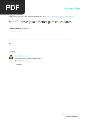 Mindfulness: guía práctica para educadores