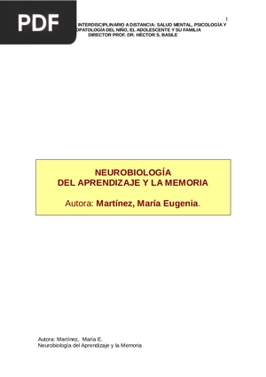 Neurobiología del aprendizaje y la memoria