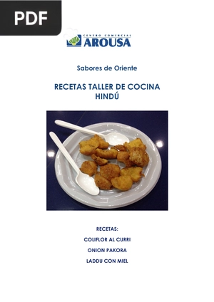 Recetas taller de cocina hindú