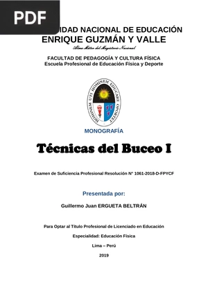 Técnicas del Buceo I