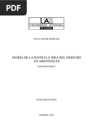 Teoría de la justicia e idea del derecho en Aristóteles