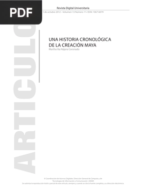 Una Historia Cronológica de la Creación Maya