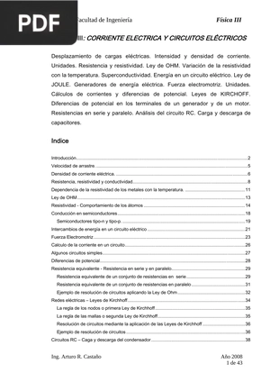 Unidad III: Corriente eléctrica y circuitos eléctricos