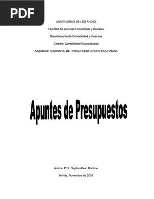 Apuntes de presupuestos