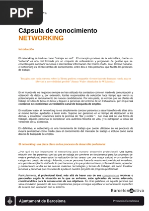 Cápsula de conocimiento. Networking