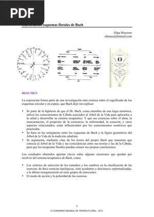 Claves de los esquemas florales de Bach