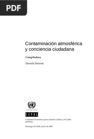 Contaminación atmosférica y conciencia ciudadana