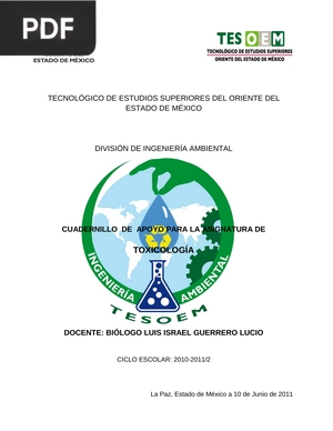 Cuadernillo de apoyo para la asignatura de toxicología