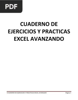 Cuaderno de ejercicios y prácticas. Excel avanzado