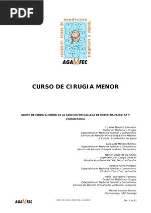 Curso de cirugía menor